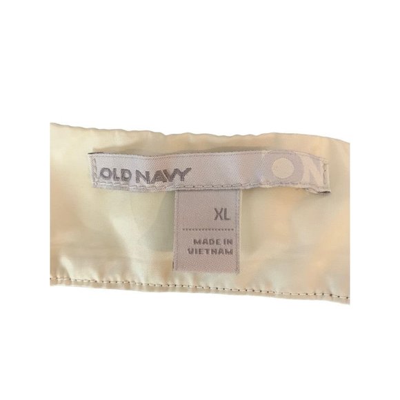 XL Old Navy Women's Sheath Dress Sleeveless Gray Ponte Knit Cream Trim - Picture 5 of 6